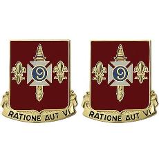 244th ADA (Air Defense Artillery) Regiment Unit Crest (Ratione Aut Vi)